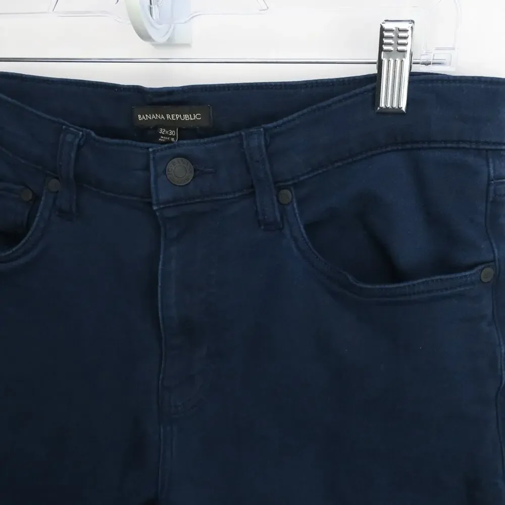Banana Republic Stretch 5-Pocket Pants Men’s 32x30 Slim Fit Navy Minimalist